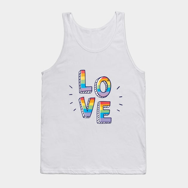 Love is love. Rainbow pride Tank Top by alterkiri